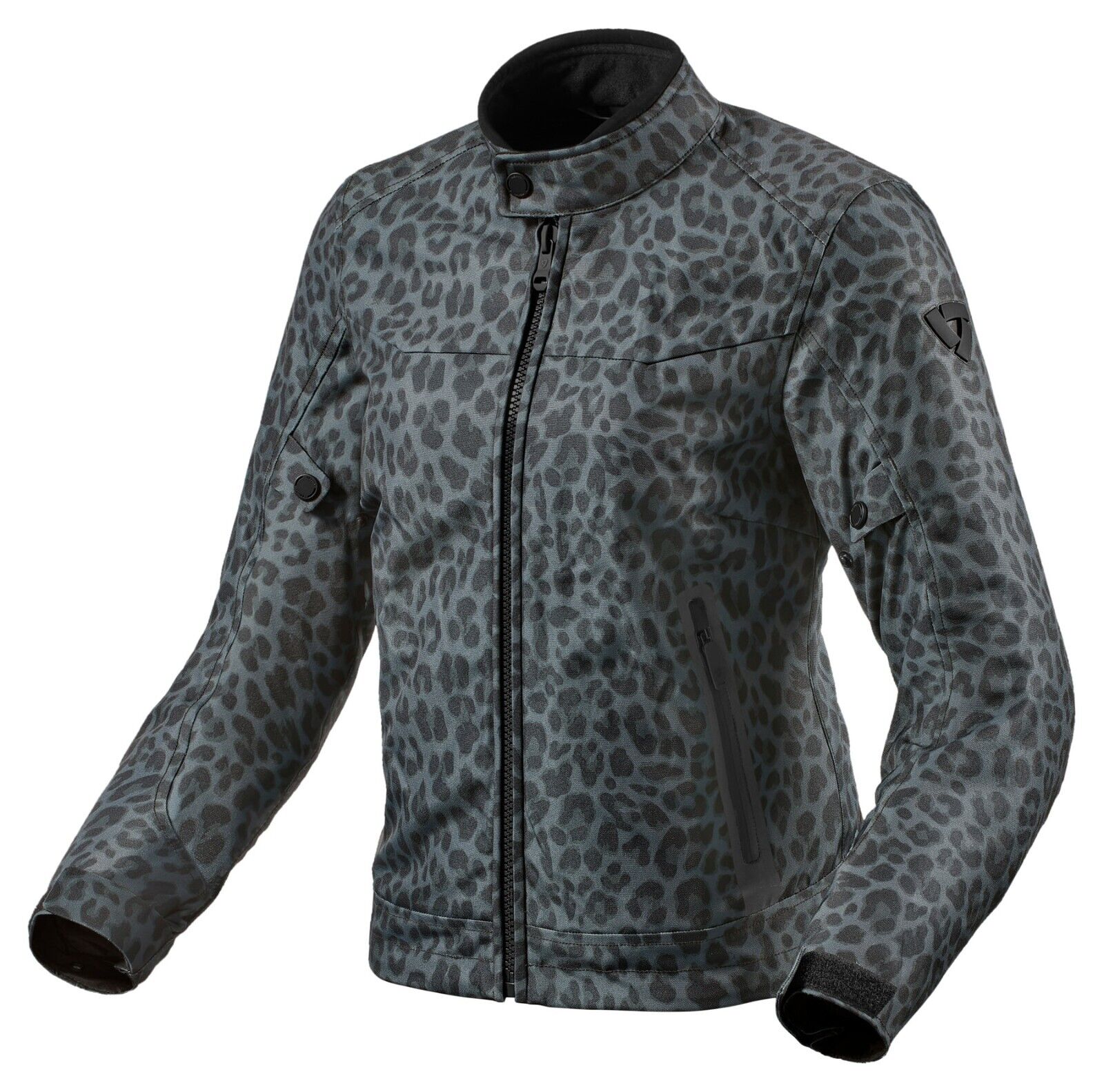 Revit giacca moto donna tg M impermeabile 4 stagioni Shade H2O lady LEOPARD GREY