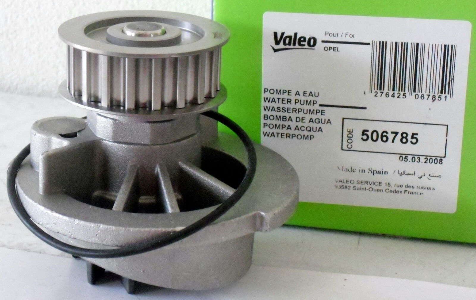 POMPA ACQUA POMPE à EAU OPEL ASTRA G COMBO MERIVA ( 1334078  6334039 )  506785