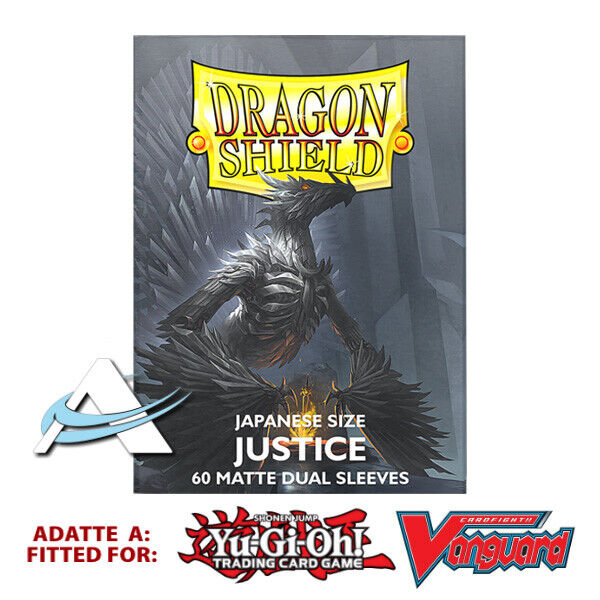 60 Bustine Protettive Japanese Sleeves Small DRAGON SHIELD DUAL MATTE Justice