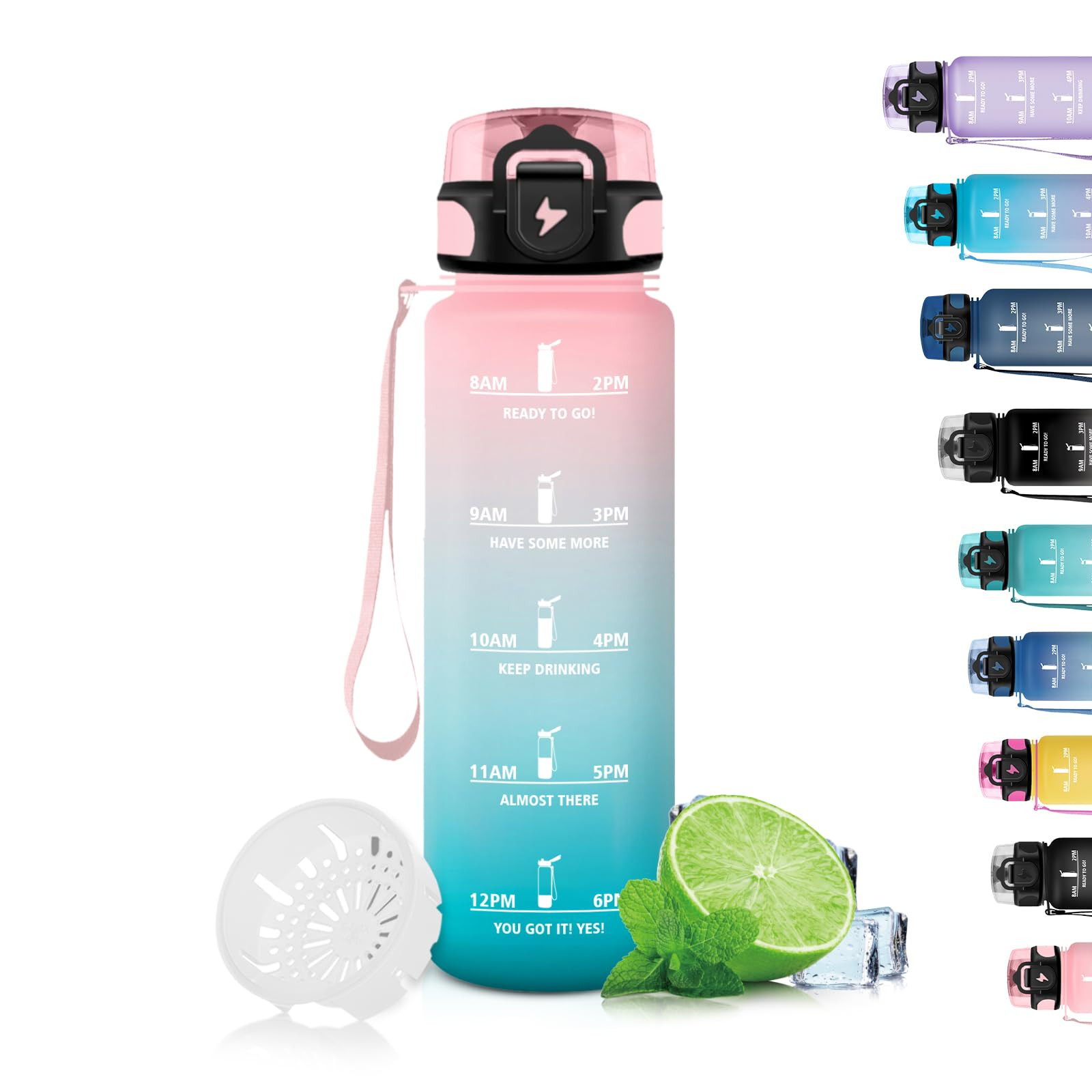 Grsta Borraccia, 500ml Borraccia Bambini, Borraccia Filtrante Senza (Y8m)