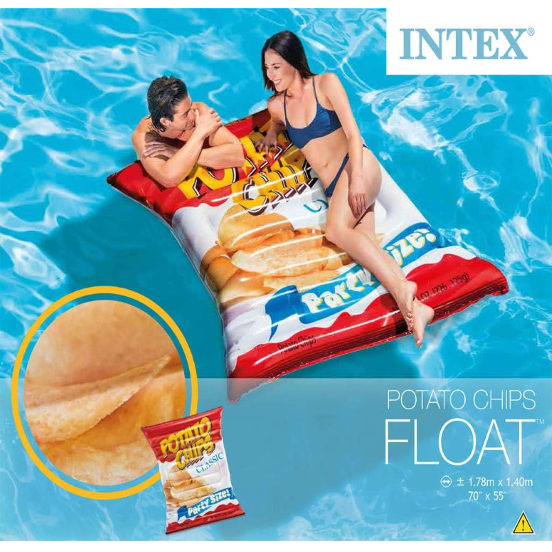 Intex 58776EU - Salvagente da Piscina Potato Chips 178x140 cm