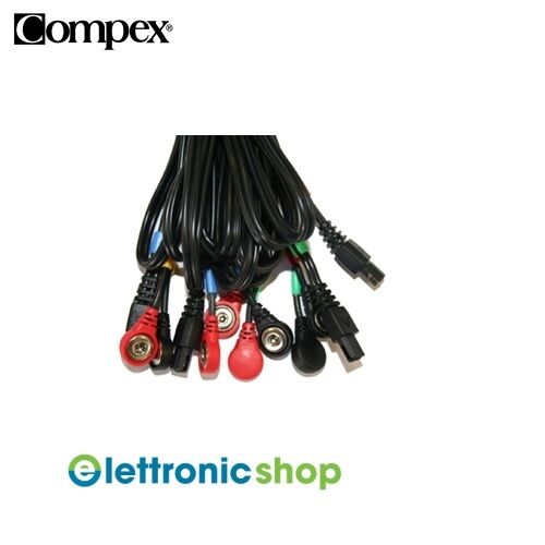 COMPEX SET 4 CAVI A SNAP 6P COLORI: ROSSO/GIALLO/BLU/VERDE 001119 COD 601131