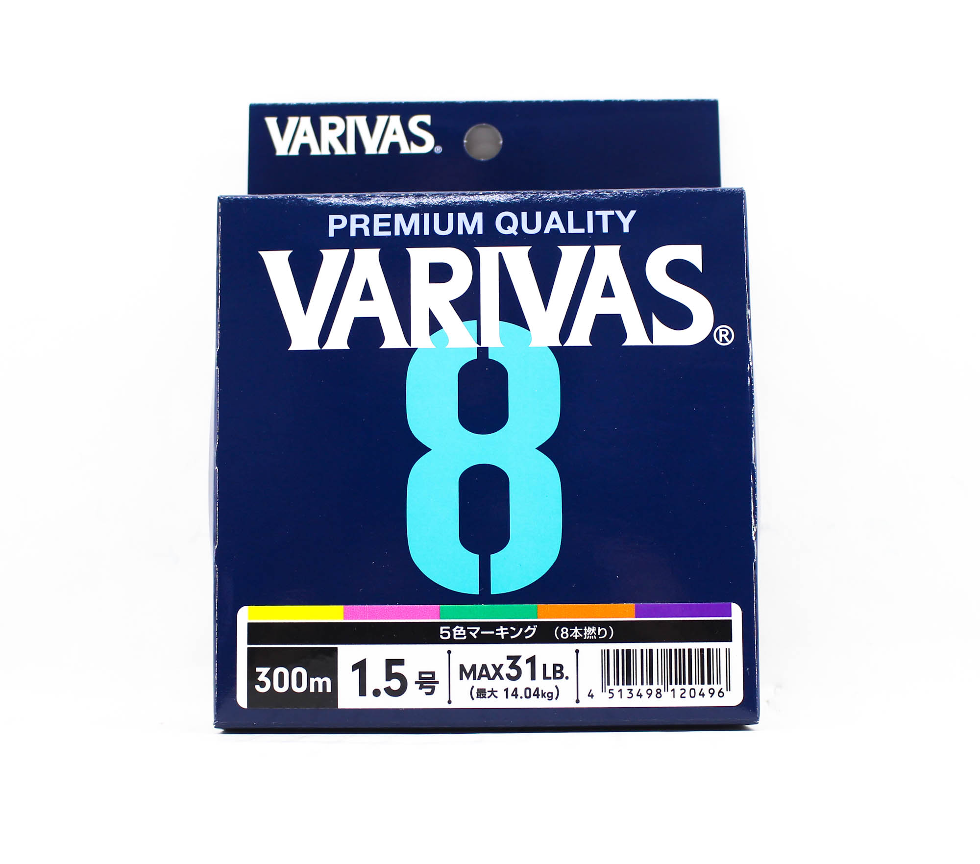 Varivas P.E Linea Varivas 8 X8 Multi Color 300m P.E 1.5 Max 31lb (0496)