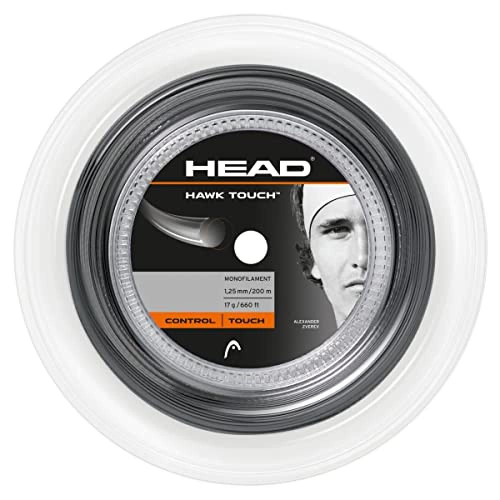 (TG. 17) HEAD Hawk Touch 200M Reel, Racchetta da Tennis Unisex Adulto, Antracite