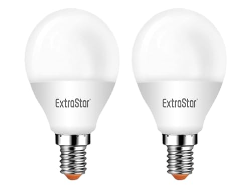 A2Zworld 2 Pezzi Lampada A Led E14 P45, 6W 480 Lumens, Forma Sfera Bulbo Pallina (Bianco Freddo 6500K)