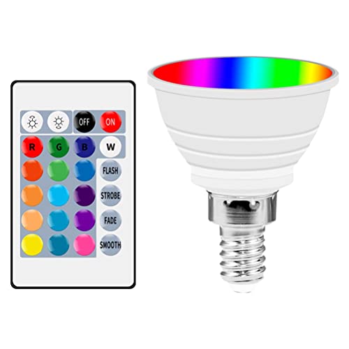 Masyosh Lampadine Led E14 Rgb Con Telecomando, Lampadine A Led Dimmerabili, Lampadine A Led Per Illuminazione D'Atmosfera Per Casa, Bar, Feste, Ktv