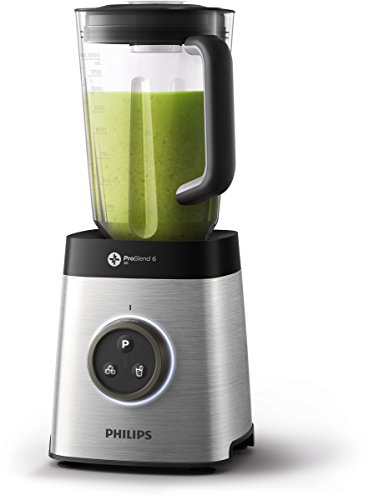 Philips Domestic Appliances Batidora Hr3653/00 - Frullatore Americano, Caraffa Da 2 L, Tritan E Acciaio Inox, Colore: Argento