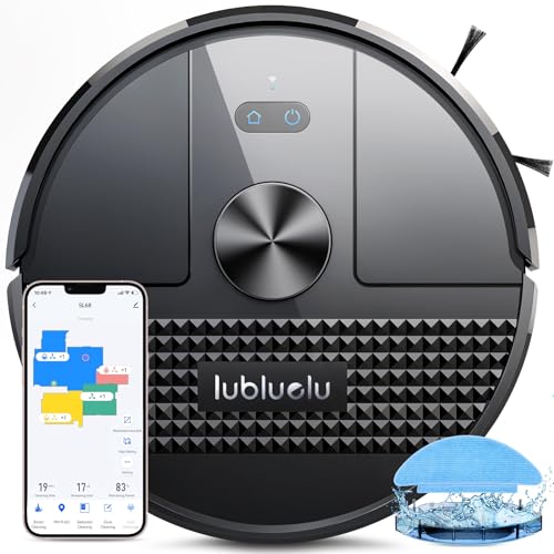Lubluelu Robot Aspirapolvere Lavapavimenti Con Mappatura 4500Pa, Robot Lavapavimenti E Aspirapolvere, Robot Vacuum Mop 3 In 1 Per Pavimento E Peli Ani