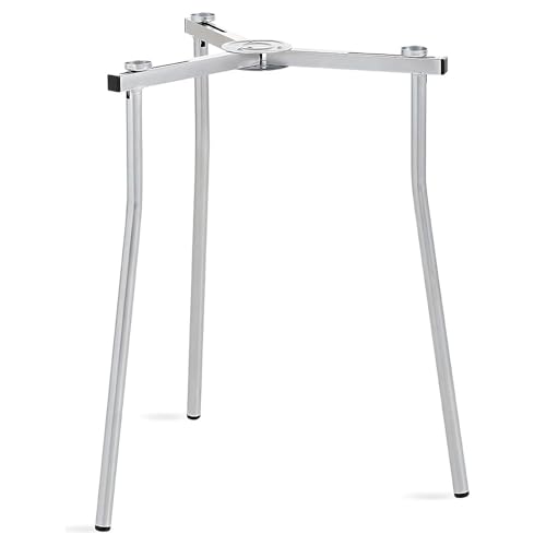 Paluplus Cavalletto Treppiede Regolabile Per Paella, Misura 50X50X70 Cm, Supporto Pieghevole Per Bruciatore In Metallo Zincato, Gommini Antiscivolo, A