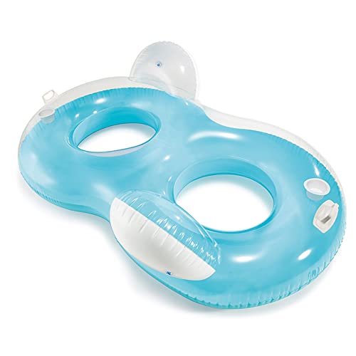Intex 56800Eu - Salvagente Gonfiabile Mare Doppio Con Schienale, Vinile, Multicolore, 198X117 Cm