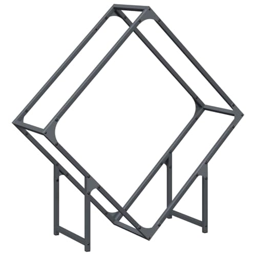 Vidaxl Rastrelliera Per Legna Da Ardere Antracite 80X25X80 Cm, Portalegna Per Caminetto, Portalegna, Supporto Per Legna Da Ardere