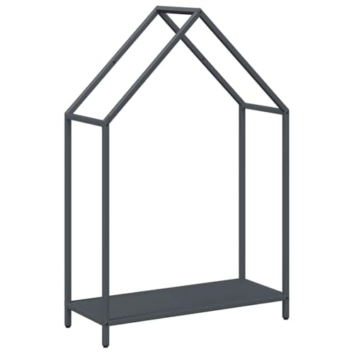 Vidaxl Rastrelliera Per Legna Da Ardere Antracite 60X25X90 Cm, Portalegna Per Caminetto, Portalegna, Supporto Per Legna Da Ardere