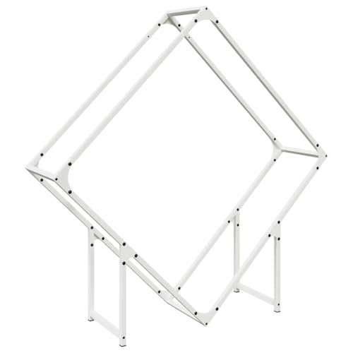 Vidaxl Rastrelliera Per Legna Da Ardere Bianca 100X25X100 Cm, Portalegna Per Caminetto, Portalegna, Supporto Per Legna Da Ardere