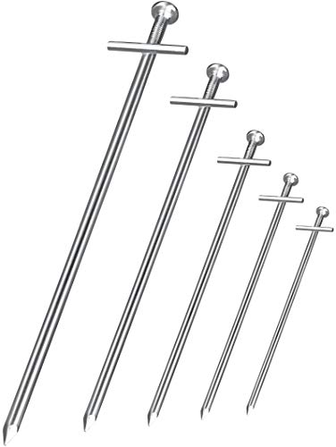 50X Picchetti Per Tenda Anti-Rost Ø 6 Mm, Lunghezza 230 Mm - Profilo A T | Picchetti | Picchetti A Terra | Ancoraggio A Terra In Acciaio Zincato Per I