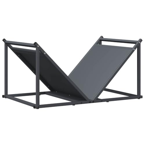 Vidaxl Rastrelliera Per Legna Da Ardere Antracite 70X43X34,5 Cm
