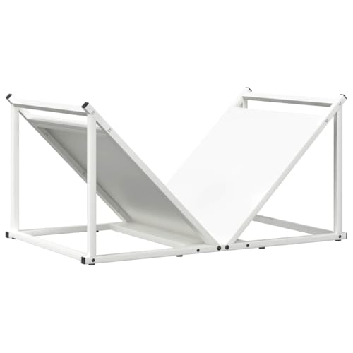 Vidaxl Rastrelliera Per Legna Da Ardere Bianca 70X43X34,5 Cm