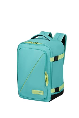 American Tourister Take2Cabin - Borsa Da Cabina Ryanair 25 X 20 X 40 Cm, 24 L, 0,50 Kg, Bagaglio A Mano, Zaino Per Aereo S Underseater, Turchese/Verde