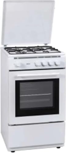 Cook5050Nv - Cucina A Gas Con Forno, 4 Fuochi, 50X50 Cm, Bianco