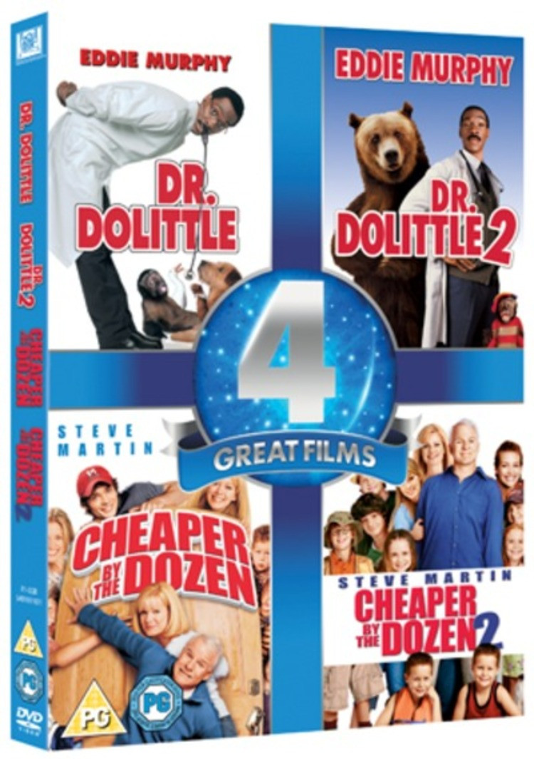 Dr Dolittle 1 and 2/Cheaper By the Dozen 1 and 2 (DVD) Tom Welling Jeffrey Jones