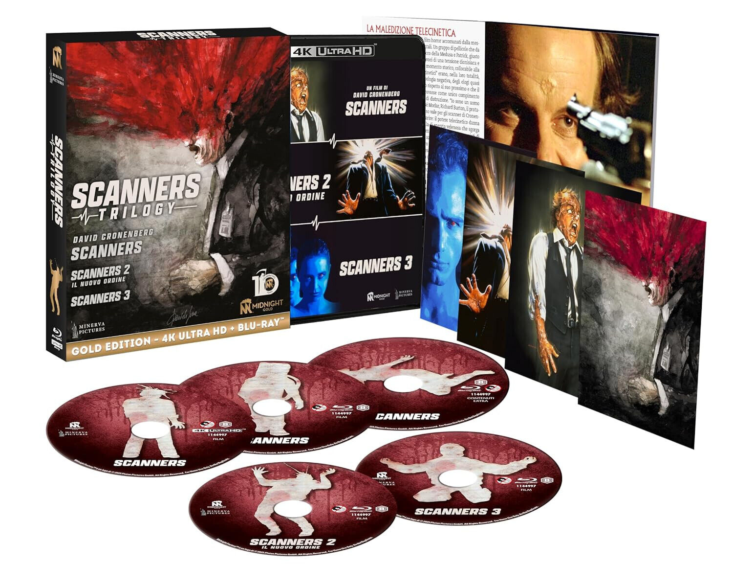 Scanners Trilogy - Gold Edition (4K Ultra HD + 4 Blu-Ray Disc + Card + Booklet)