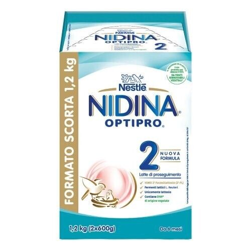 X12 NESTLE' NIDINA OPTIPRO 2 LATTE DI PROSEGUIMENTO IN POLVERE  1,200GR