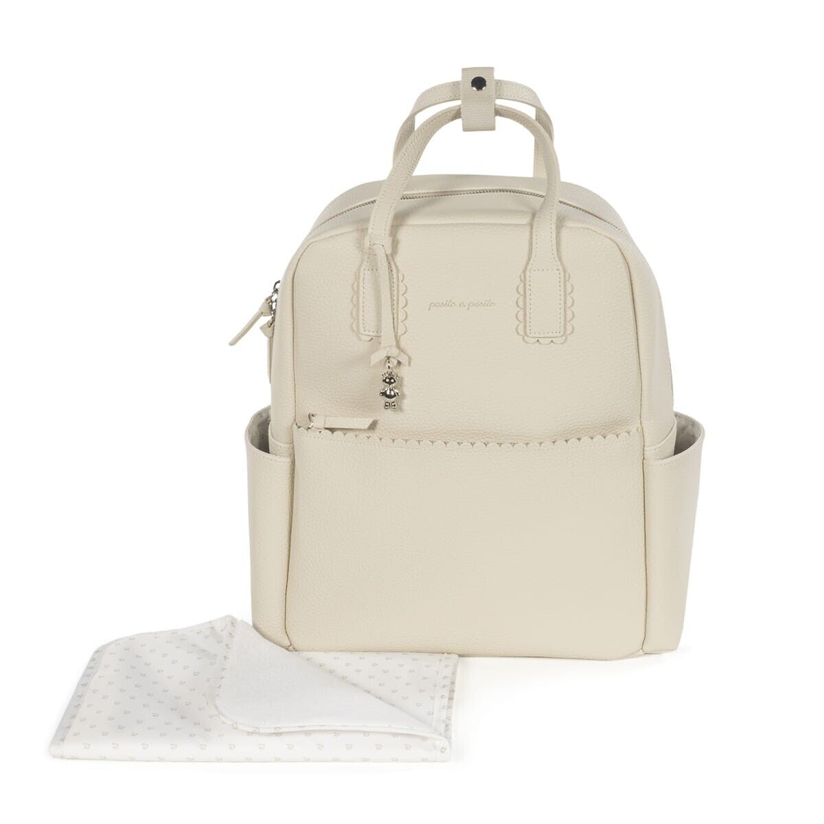 Pasito a Pasito Zaino per Mamma in Ecopelle ICON CREAM con Fasciatoio