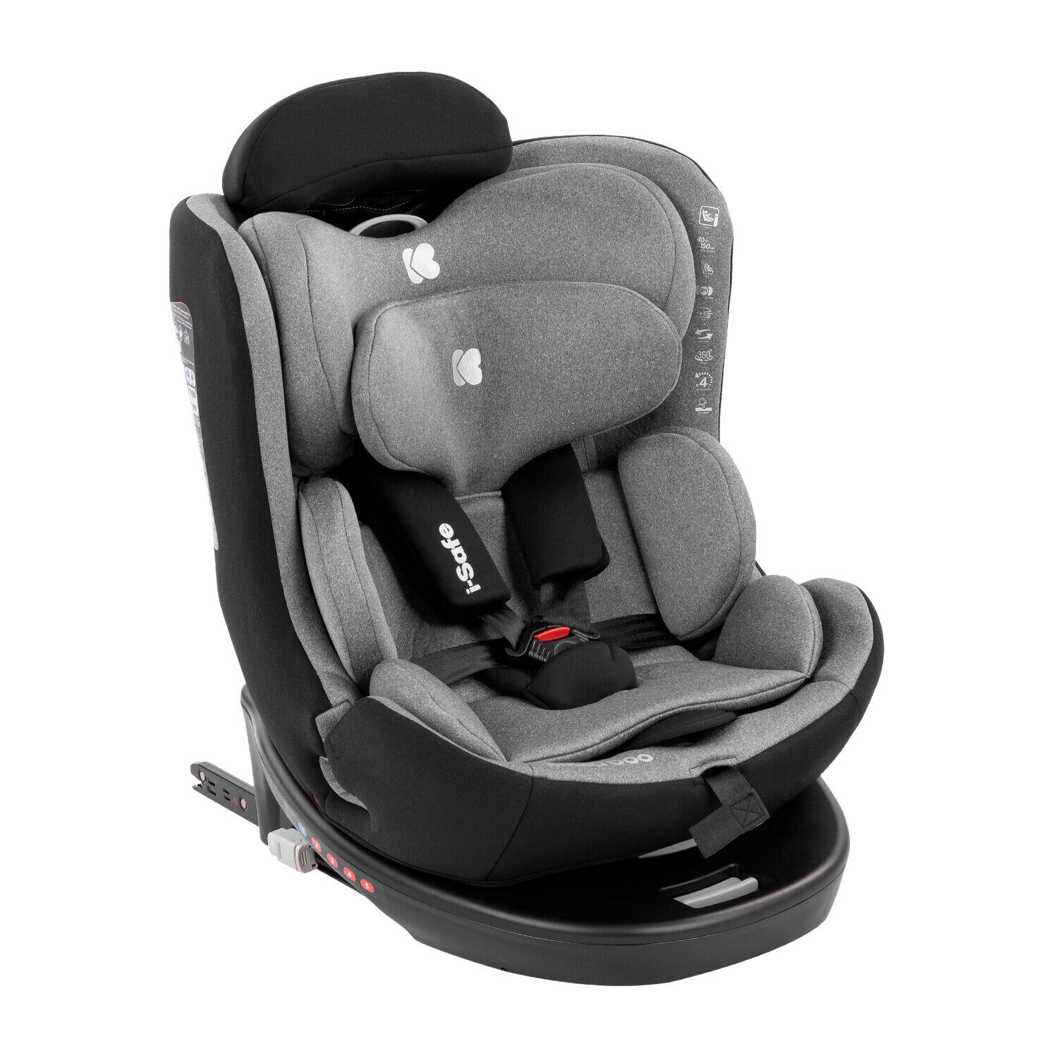 Seggiolino Auto Kikka Boo I-safe I-size 40-150 Cm Light Grey KIKKA BOO - X44154
