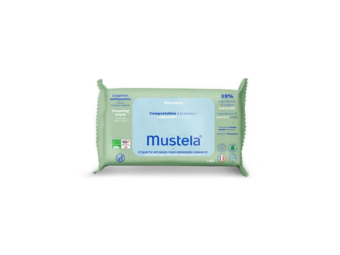 MUSTELA SALVIETTE COMPOSTABILI PROFUMATE 60PZ