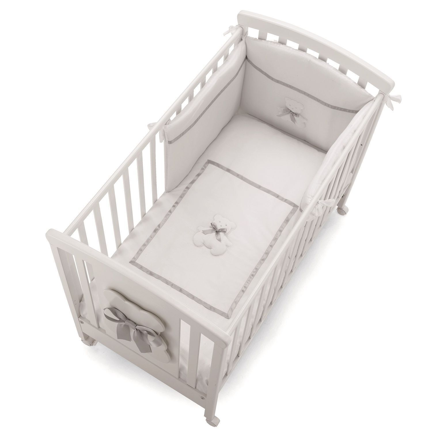 Piumone Bubu Bianco Ricamo Grigio Erbesi ERBESI - D68344 GIODICART