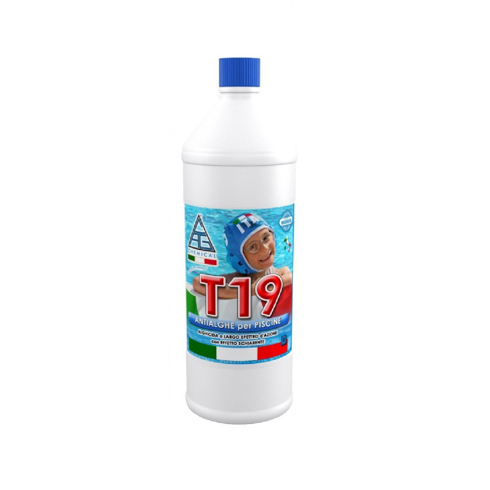 Antialghe trattamento liquido piscina 1L pulizia protezione acqua Dermocompatibi