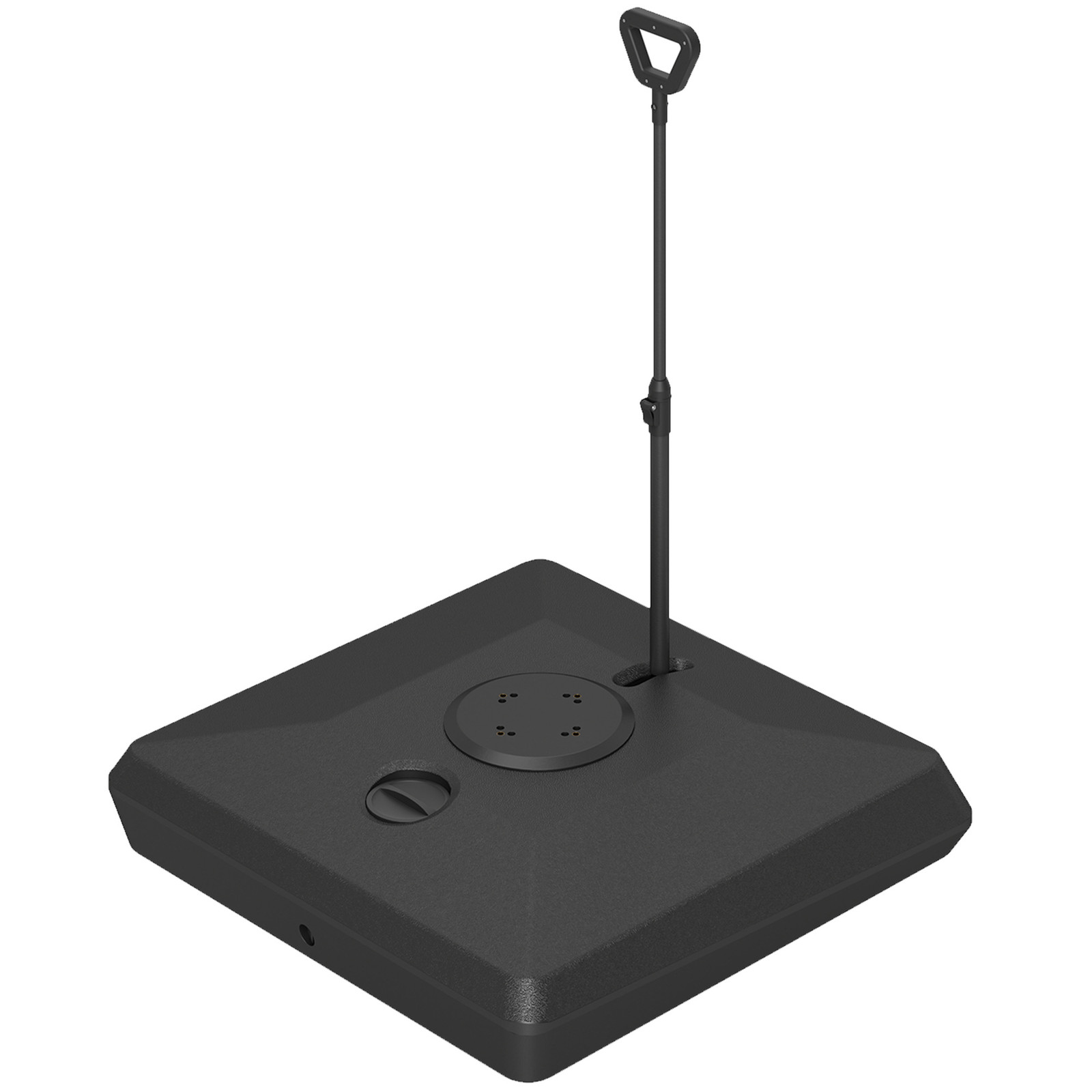 Outsunny Basamento per Ombrellone a Sbalzo in HDPE con Rotelle e Maniglia Nero