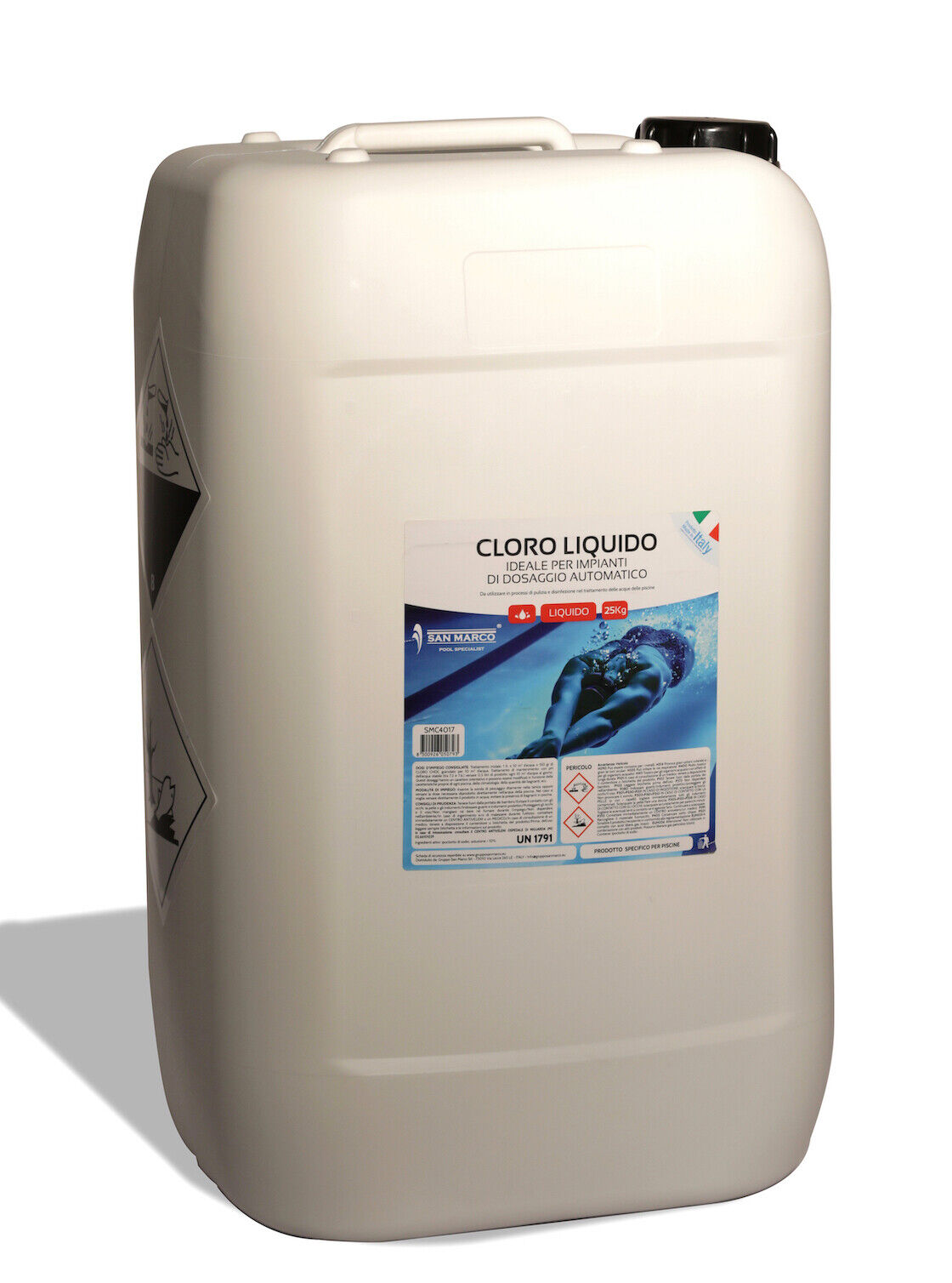 Cloro per piscina liquido tanica da 25 Lt a rilascio lento cloro per acqua