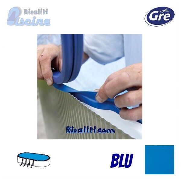 FPROV618 LINER BLU 40/100 DI RICAMBIO PER PISCINA OVALE GRE 610x375xh132