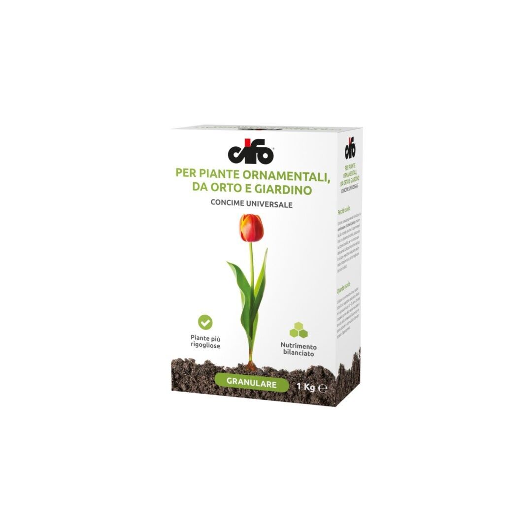Concime universale per piante da orto e giardino  NPK 20-20-20 idrosolubile