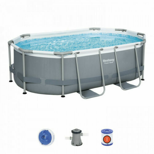 Piscina fuori terra rettangolare Bestway 5614A Power Steel Frame 305x200x84 cm