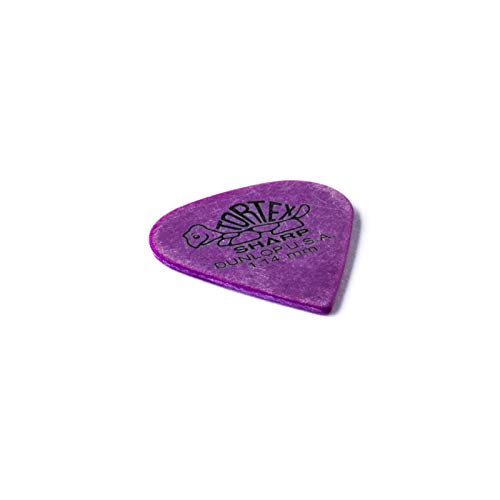 Dunlop Tortex Sharp 114-12 Elastici, Colore: Lilla