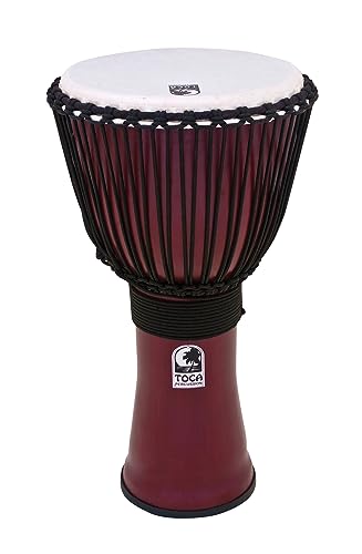 Djembe Toca Free Style Ii 30,48 Cm Rosso Scuro Con Pavè Head Rope Tuned Tf2Dj-12R
