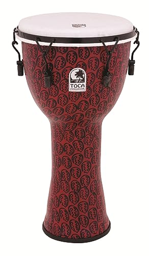 Toca To809238 Tf2Dm-12Rm Djembe Freestyle Ii Mech. Tuned Red Mask Synth. Head 12"