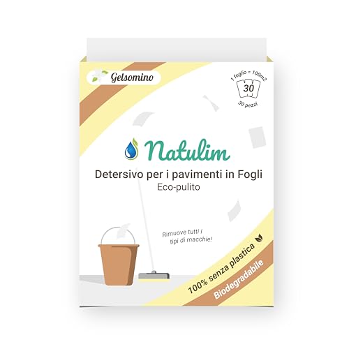 Natulim │ Detergente Pavimenti Ecologico In Fogli (30 Usi) | Detersivo Ecologico Per Pavimenti │Made In Eu | Pulisce Senza Sporcare Il Pianeta (Fragra