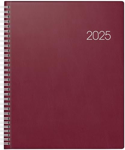 Brunnen Calendario A Libro Modello Manager Wt 7 Weektimer (2025), 2 Pagine = 1 Settimana, 210 × 260 Mm, 160 Pagine, Copertina In Plastica, Pellicola R