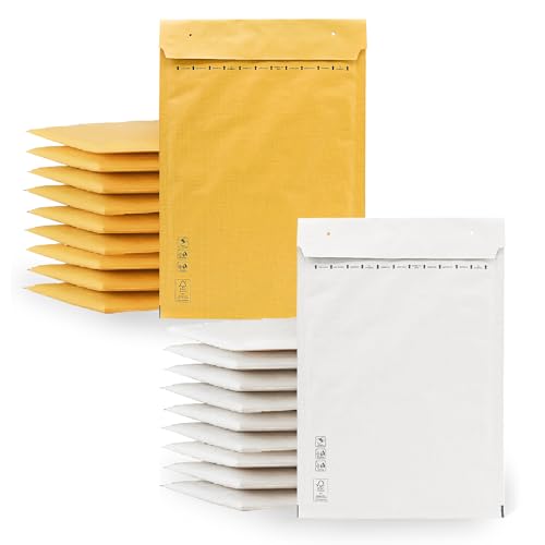 Buste Imbottite, Buste Imbottite Per Spedizioni, Buste A Bolle Color Kraft E Bianco, Sacchetti Per Spedizioni Di Pacchetti Di Varie Dimensioni, Buste