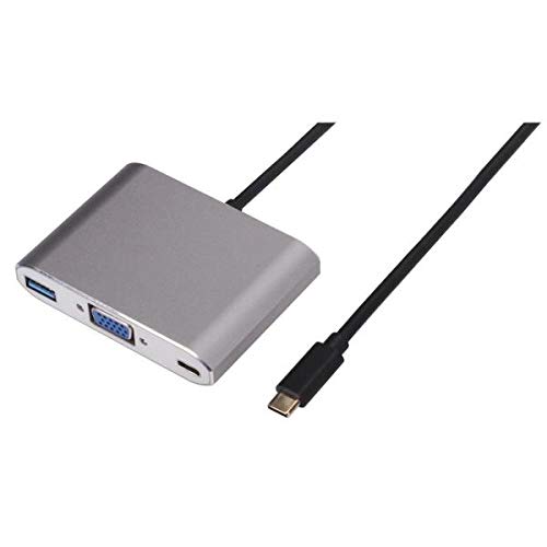 Nilox Usb Type-C - Vga/Usb Type-C/Usb 3.0 M/F Usb Tipo-C Vga/Usb Type-C/Usb 3.0 Argento Cavo Di Interfaccia E Adattatore