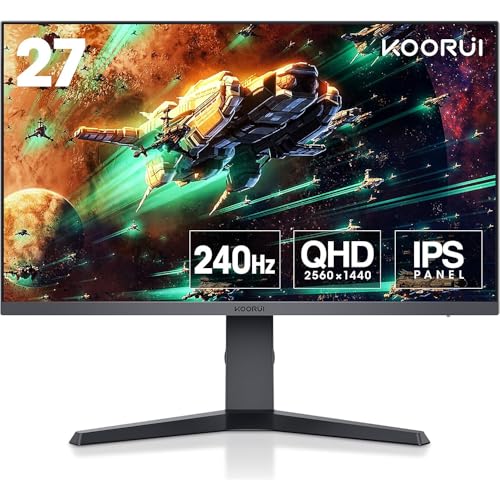 Koorui 27E3Qk Monitor Pc 68,6 Cm [27] 2560 X 1440 Pixel Quad Hd Led Nero (Koorui 27E3Qk 27' 240Hz Qhd Ips Gaming Monitor)