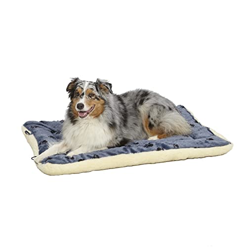 Midwest Homes For Pets, Cuscino Per Cani Taglia Media, Reversibile, Con Motivo A Impronte Di Zampe, Blu/Bianco, 101,6 X 66,04 X 8,89 Cm (Lu X La X A),