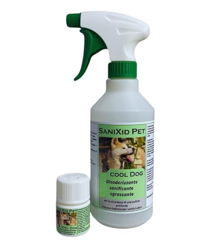 Sanixidpet Disodorante Spray - Elimina Odori Animali Domestici - Spray Multiuso Pulizia Sanificante Sgrassante Per Tutte Le Superfici - Starter Kit Fl