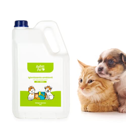 Italian Pet - Igienizzante Ambienti Animali Domestici - Disinfettante Cuccia Cani, Gatti, Conigli - Detergente - Azione A Lunga Durata Per Pavimenti