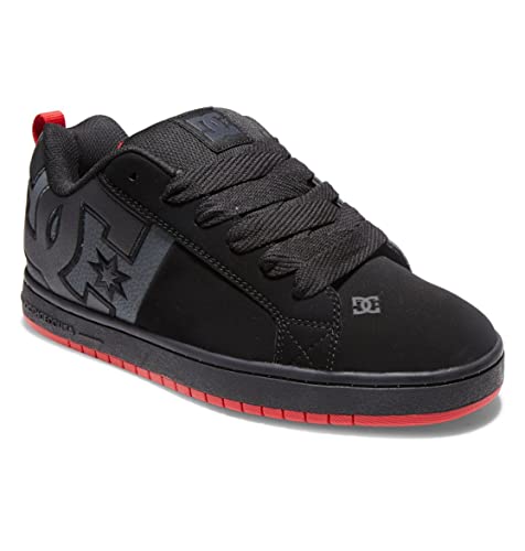 Dc Shoes Court Graffik, Scarpe Da Ginnastica Uomo, Black/Grey/Red, 46 Eu