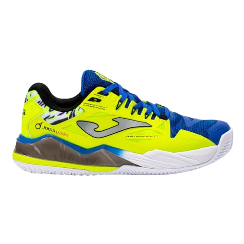 Joma Spin Men 2509, Scarpe Da Padel Uomo (Royal/Yellow, Sistema Taglie Calzature Eu, Adulto, Numero, Media, 44)
