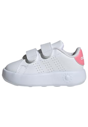 Adidas Advantage Shoes Kids, Scarpe Da Tennis, Cloud White/Bliss Pink/Core Black, 26 Eu