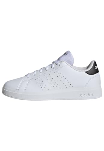 Adidas Advantage Base 2.0 Shoes Junior, Scarpe Da Tennis Unisex-Adulto, Cloud White/Cloud White/Core Black, 35.5 Eu